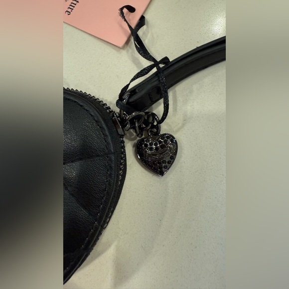 Juicy Couture Quilted Black Heart Wristlet - Picture 7 of 9